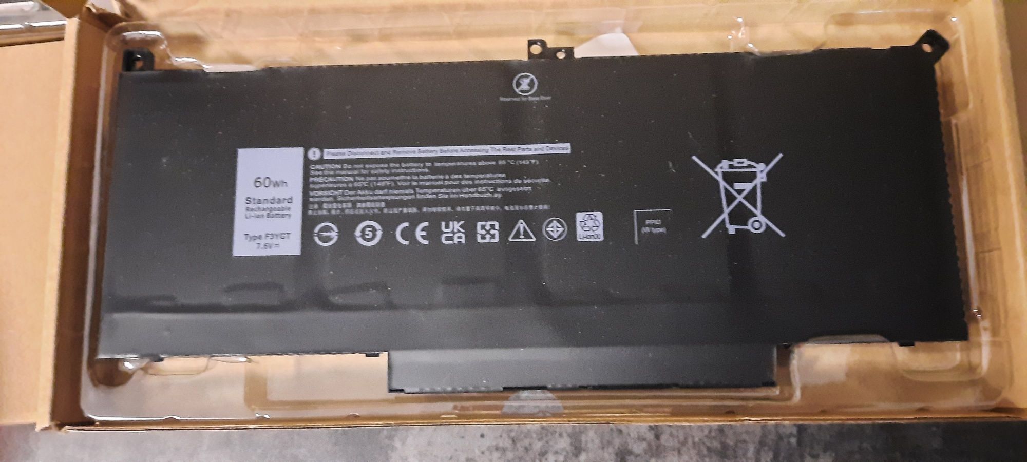 Нова Оригінальна батарея для ноутбука DELL F3YGT 7480 7490 7380 7390