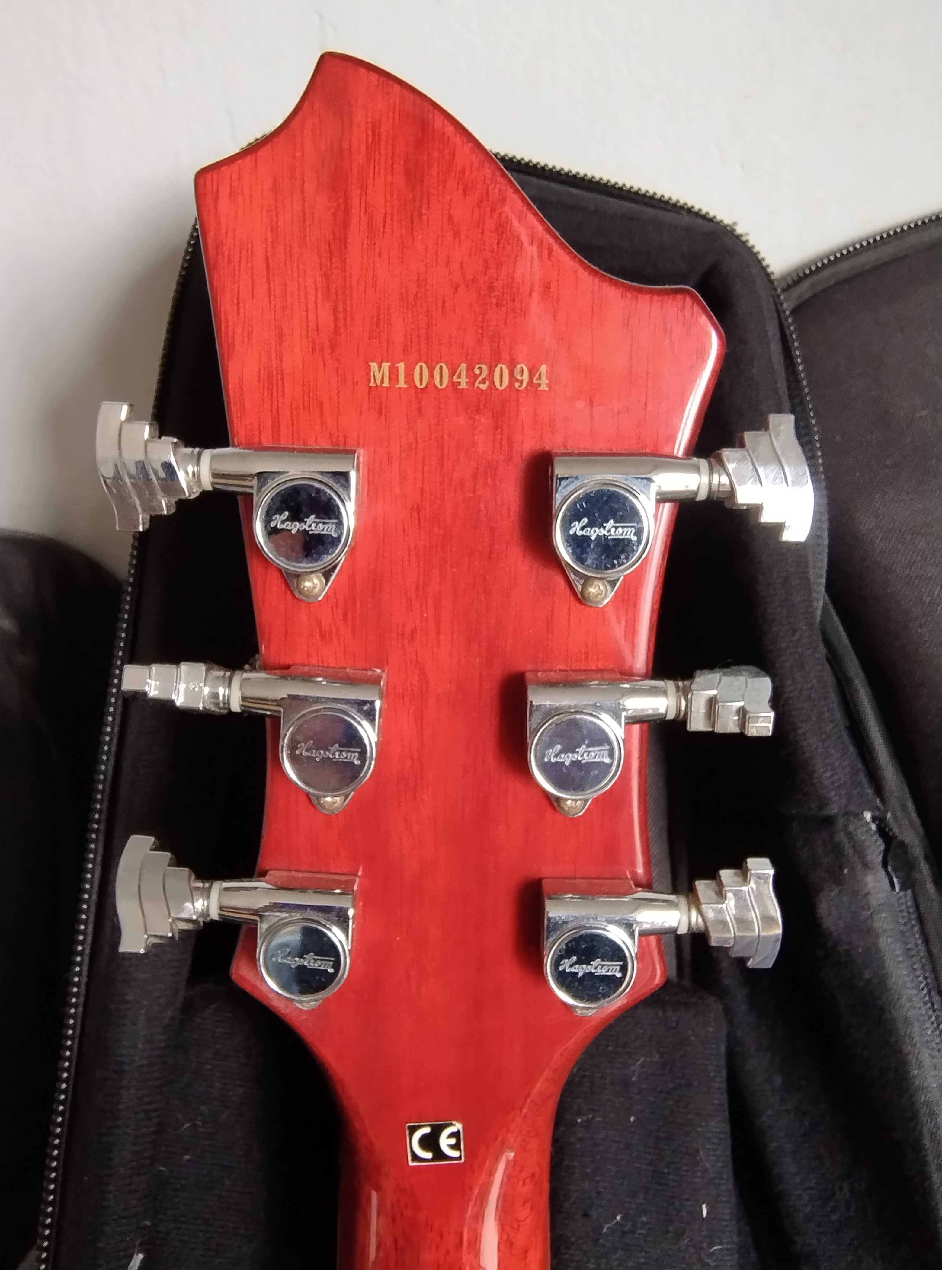 Hagstrom Swede Cherry Transparent, leworęczna + oryginalny pokrowiec