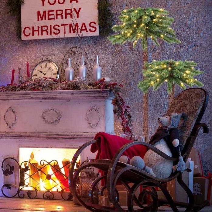 Nowa Choinka Świąteczna 150cm ZESTAW 2 SZT. Drzewko Palma LED / ozdoba