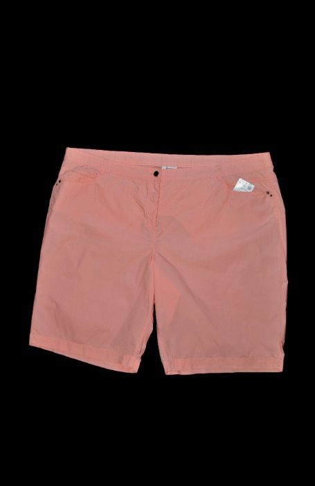 Шорты 4XL / 5XL персиковые удлиненные женские бермуды бриджи батальные