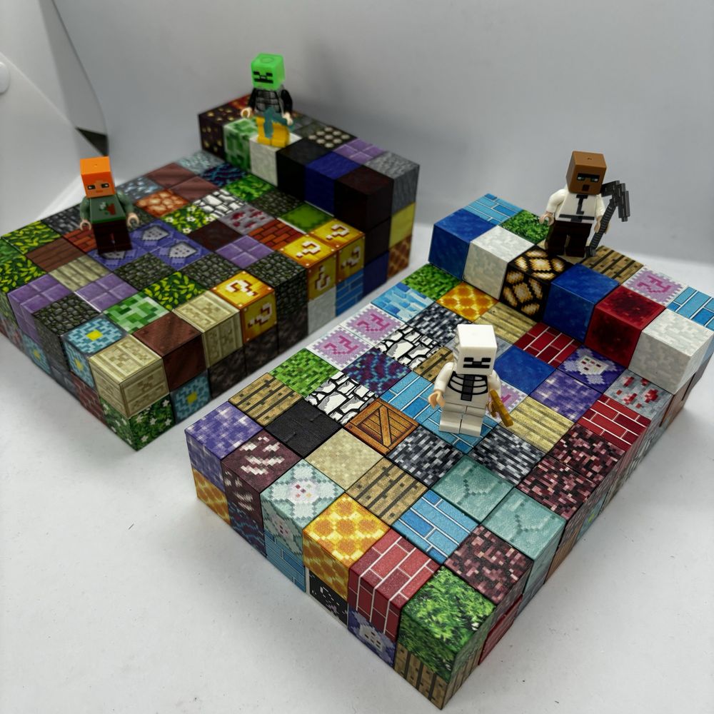 120ШТ + 2 героя Конструктор магнітний майнкрафт minecraft блоки лава