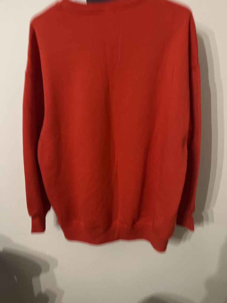 H&M czerwona bluza oversize stan IDEALNY r. XS-L