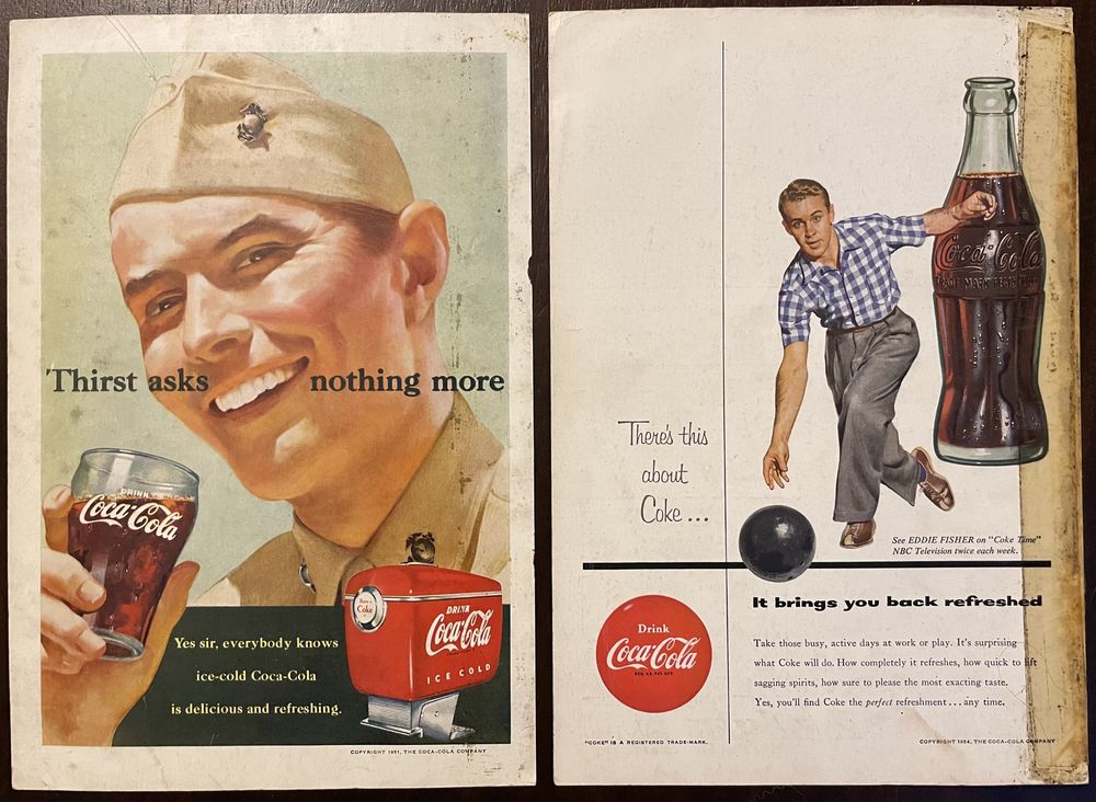 Coca cola oryginalne reklamy z USA ZESTAW