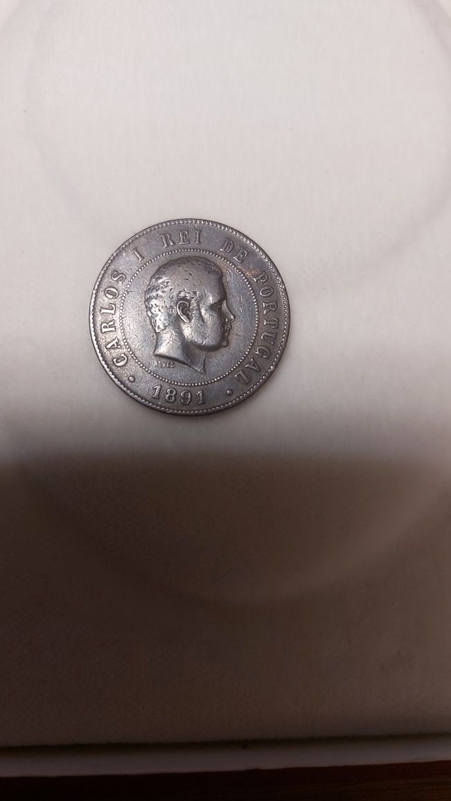 Moeda de 20 Reis datada de 1891