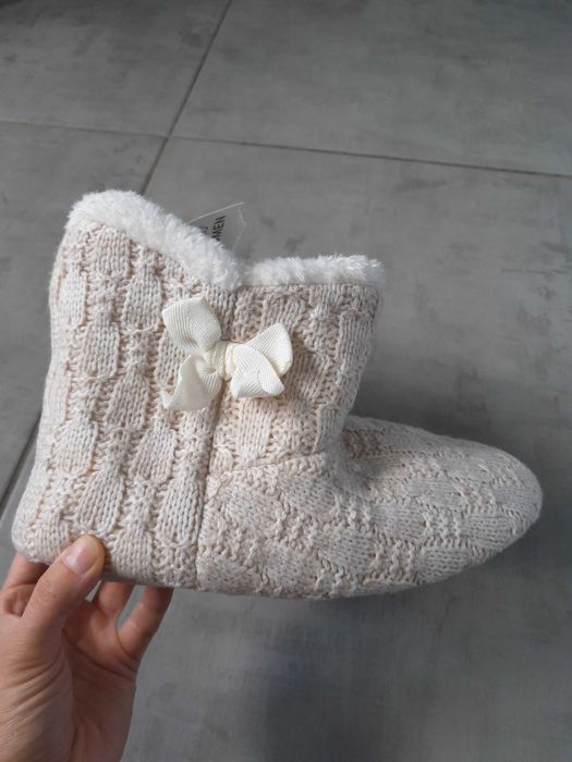 Kapcie ocieplane damskie za kostkę 36-37 NOWE