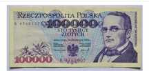 Sprzedam banknot 100000zł. Seria B