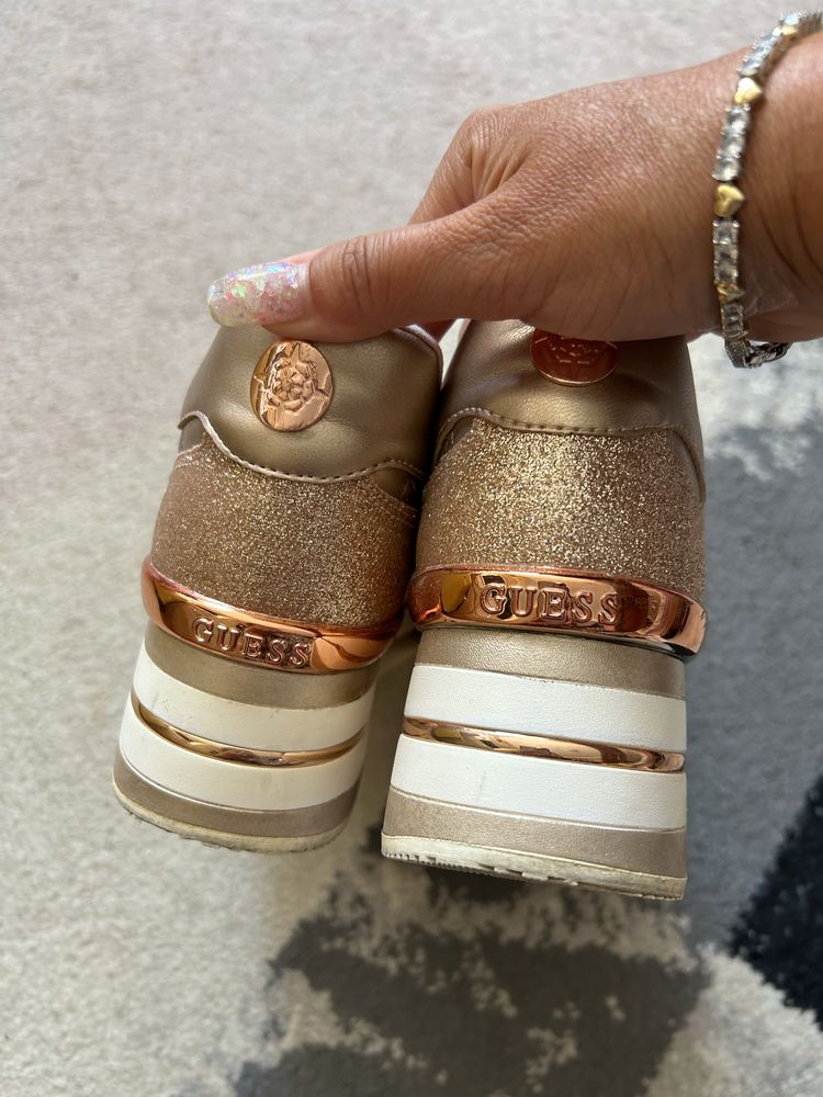 Sneakersy guess różowozlote