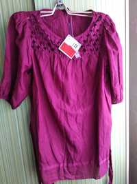 Эффектная женская блуза вишневого цвета, Limited Collection, UK-18