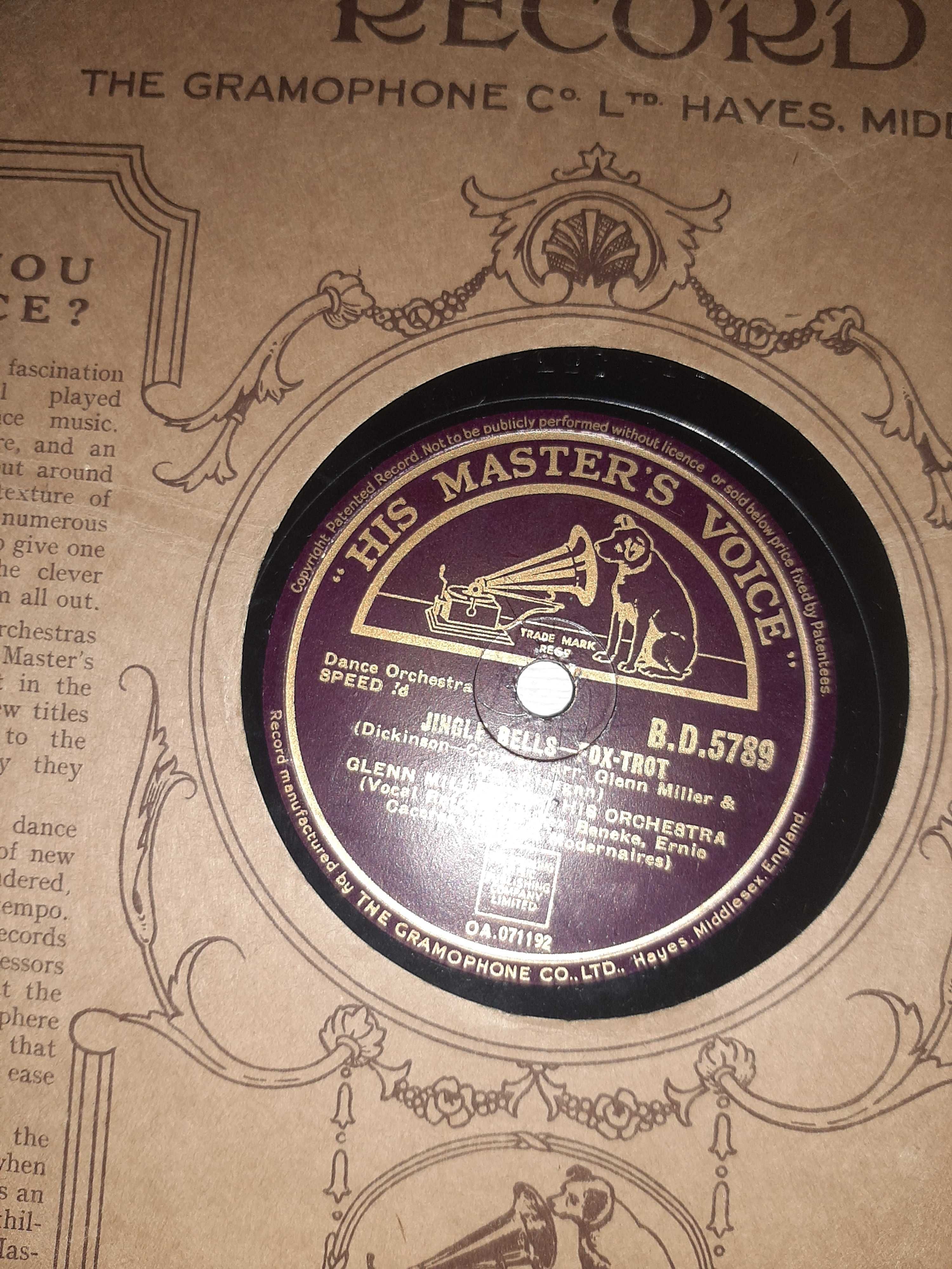 Discos e Caixa de Agulhas de Grafonola/ Gramophone raros