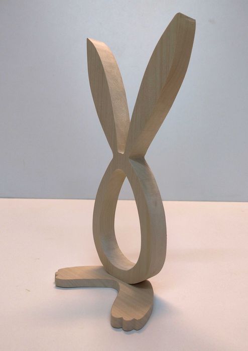 ZAJĄC WIELKANOCNY figurka drewniana królik 3D 25cm