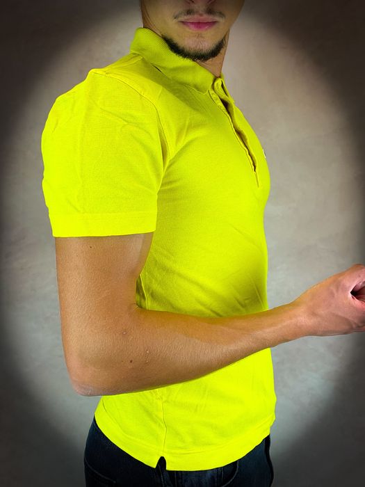 Nowa Stylowa Żółta Męska Polo T-shirt «Lacoste» Koszulka / XS