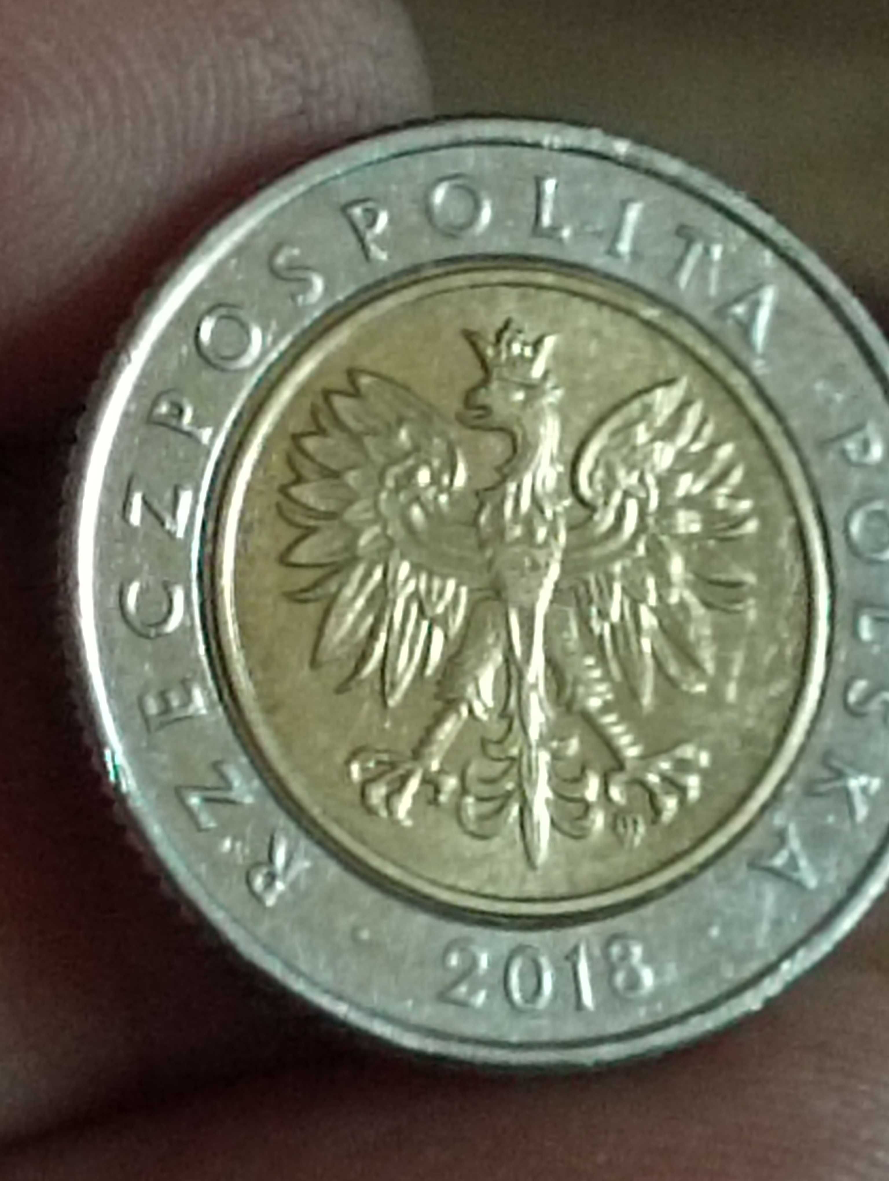 Sprzedam monete 5 zloty 2018 r