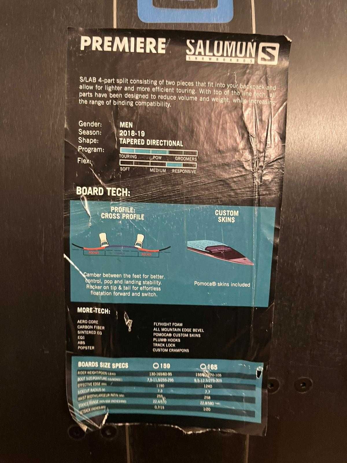 Salomon S Lab Splitboard Premiere 159