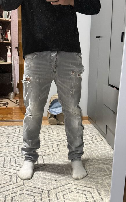 Джинси slim-fit dsquared2 1964 grey