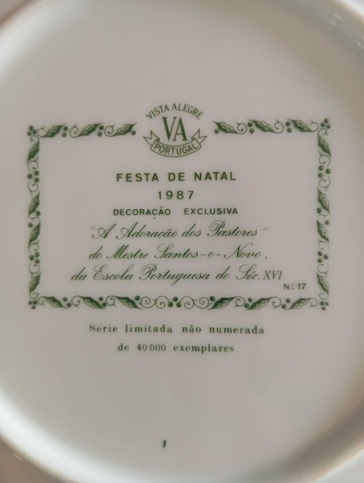 Pratos presepio vista alegre