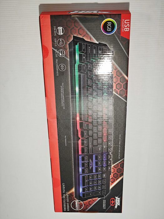 No Fear Klawiatura Gamingowa Qwerty 104 Przyciski Membranowe Rgb