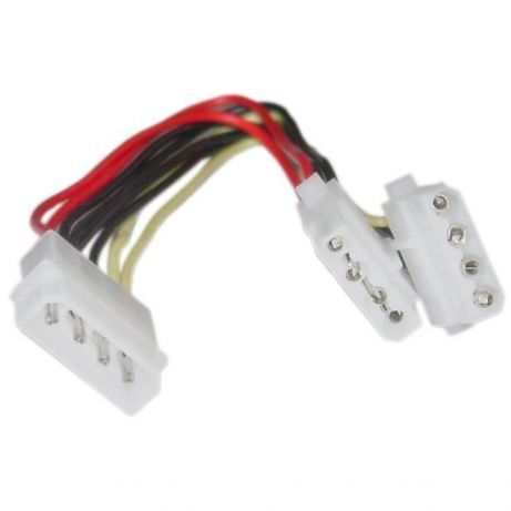 Переходник сплиттер 4 pin molex -> 2 по 4pin молекс кабель питания