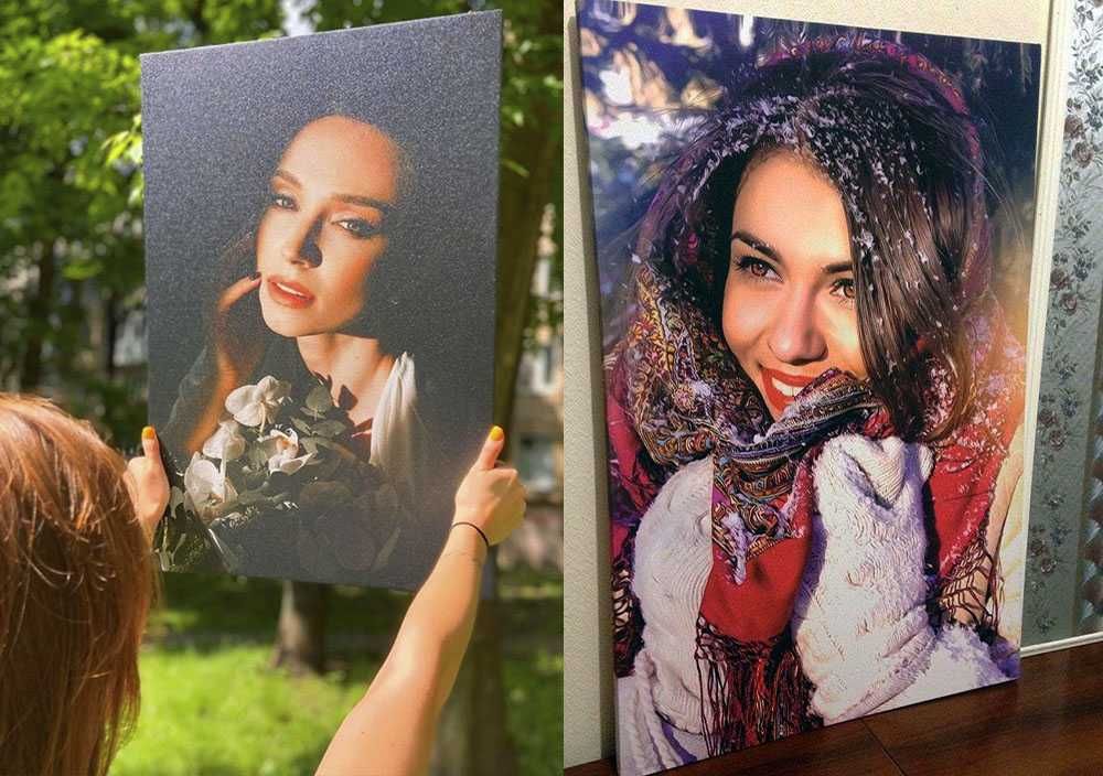 Красивая картина на холсте из Вашего фото. Печать ярких портретов