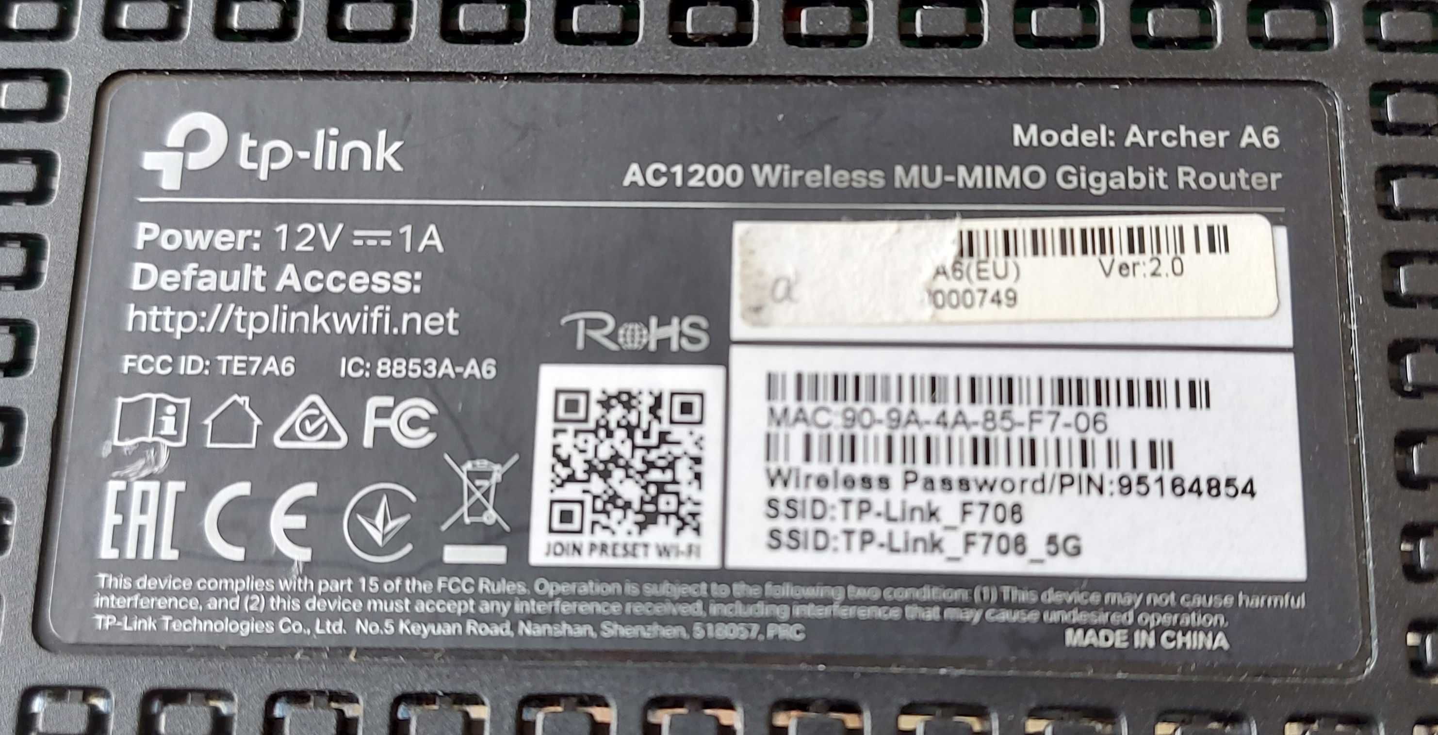 Router TP-Link Archer A6