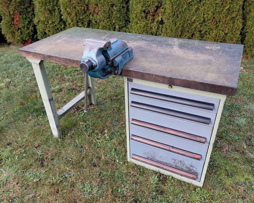 Stół warsztatowy z imadłem Singscheidt Velbert