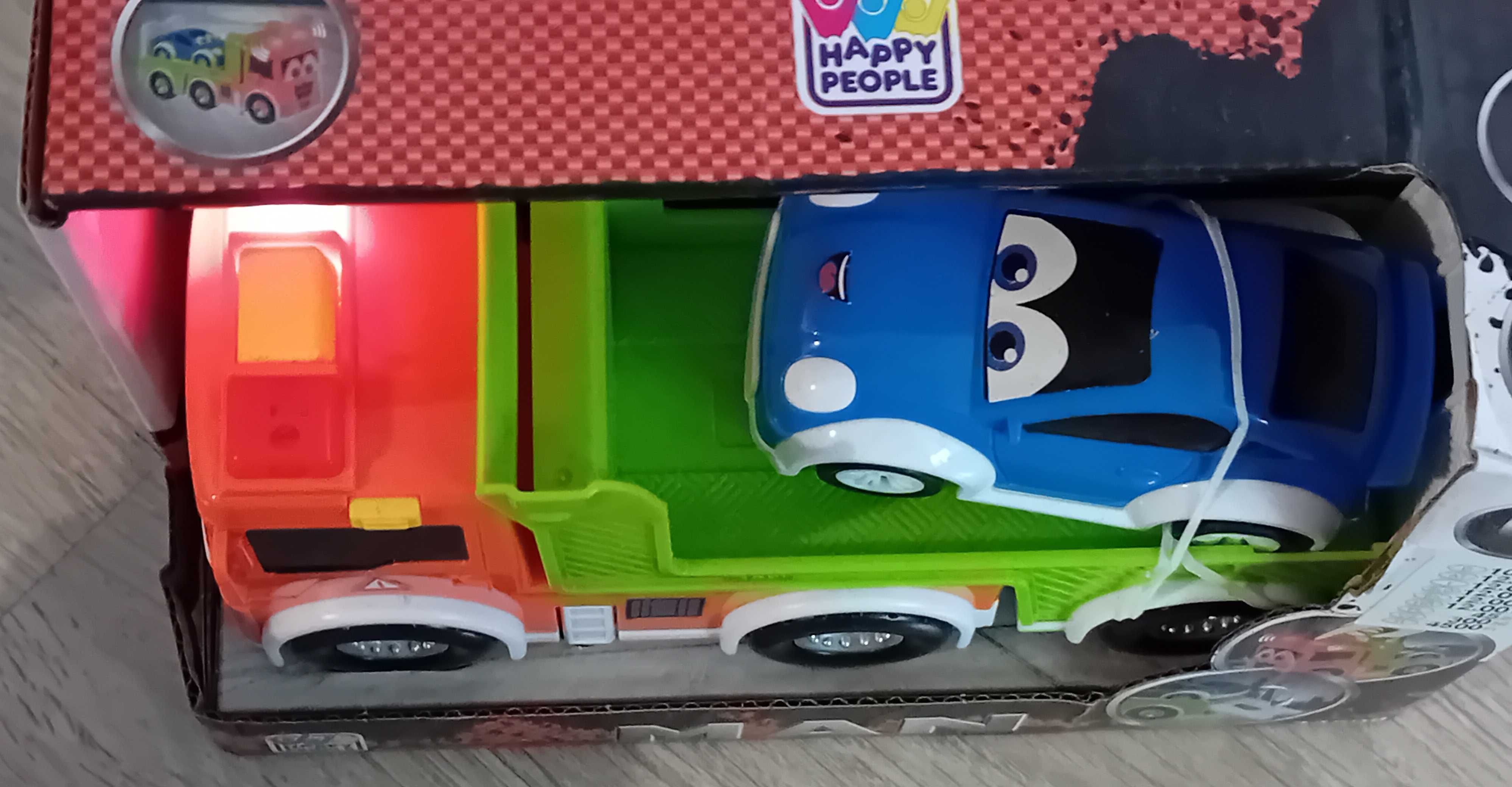 Zestaw autek dla malucha Happy People, ciężarówka z światłem