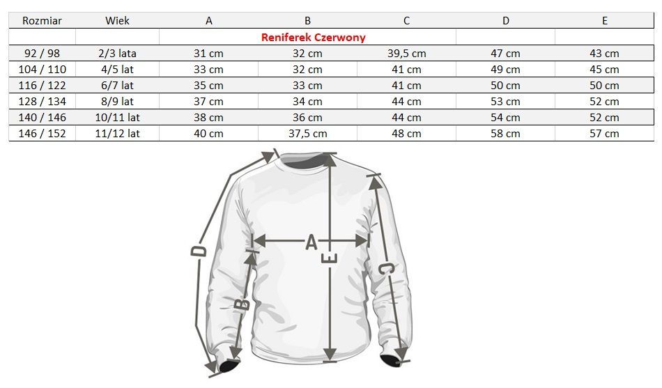Sweterek Świąteczny Ulatany Renifer - 2/3 lat