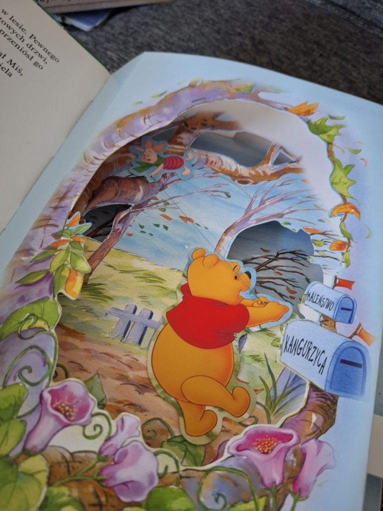 Książka Kubuś Puchatek disney dla dzieci z okienkami do zabawy