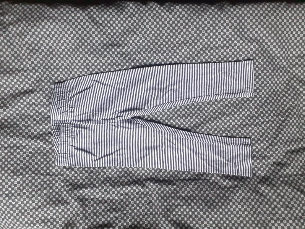 nowe Legginsy w paski 86 smyk czarno-białe prążkowane