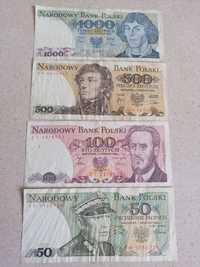 Stare banknoty polskie.