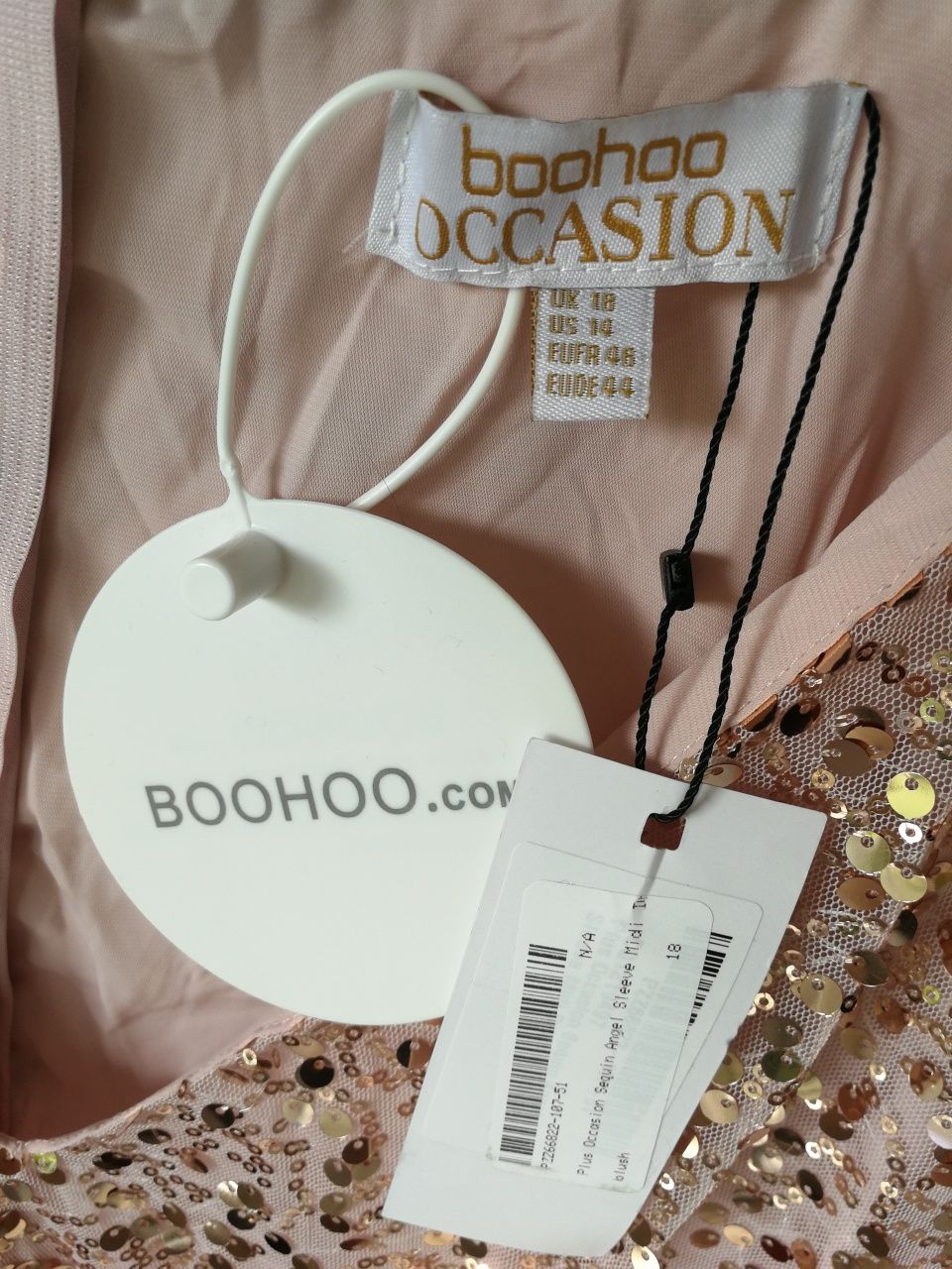Efektowna błyszcząca sukienka Plus Size baby shower wesele ślub 2025