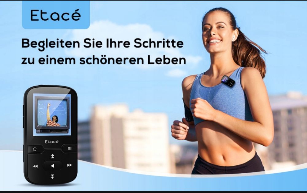 Odtwarzacz MP3 Bluetooth 16GB FM Krokomierz e-Book