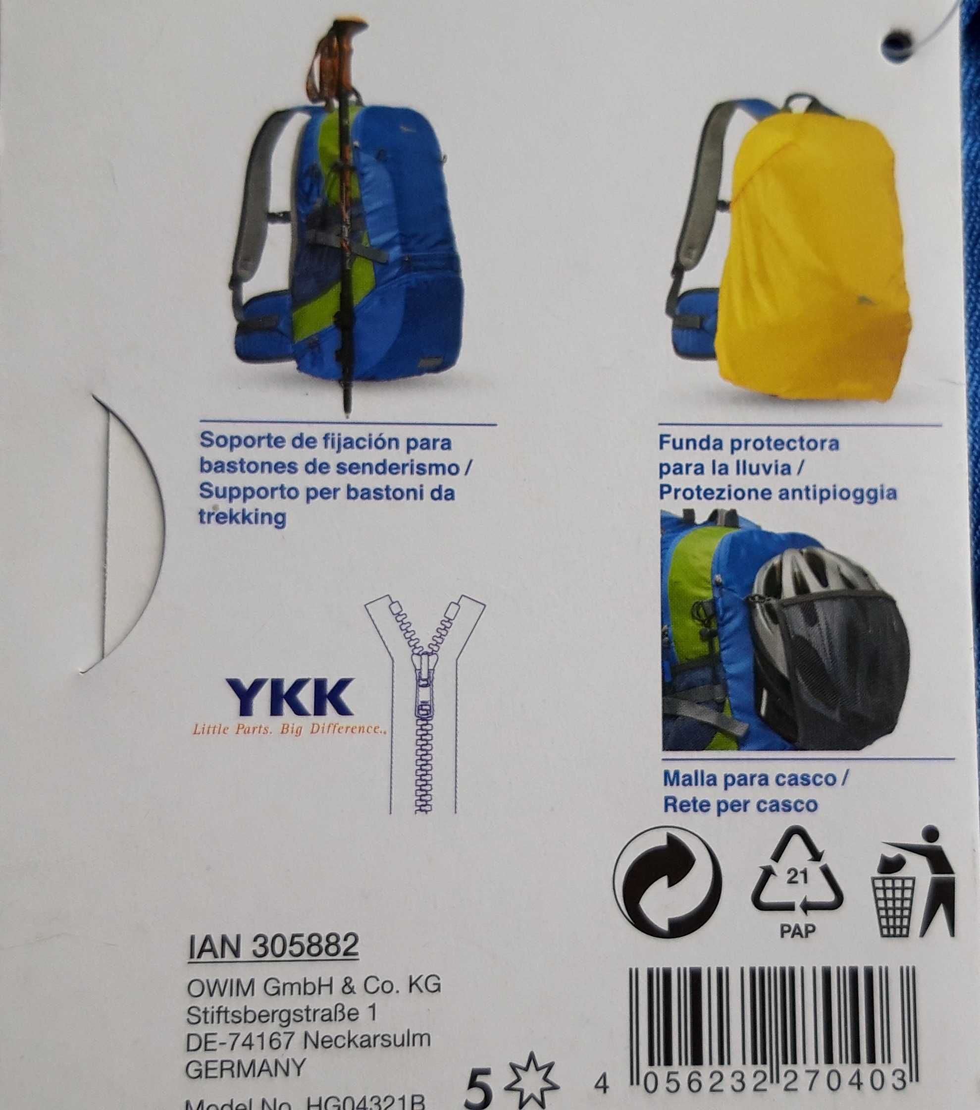 Mochila de trekkink, caminhada, montanhismo, campismo  - Artigo NOVO.