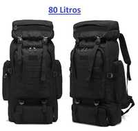 Mochila Militar de 80L - Tactical Backpack - Preto - ARTIGO NOVO