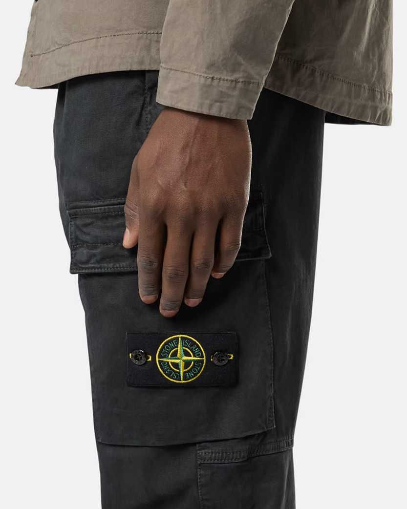 Штани Stone Island 313L1 Regular Tapered Fit Cargo Pants Black