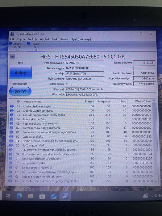 Dysk twardy 500gb 2,5 hdd #v15