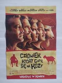 Plakat filmowy oryginalny - Człowiek, który gapił się na kozy