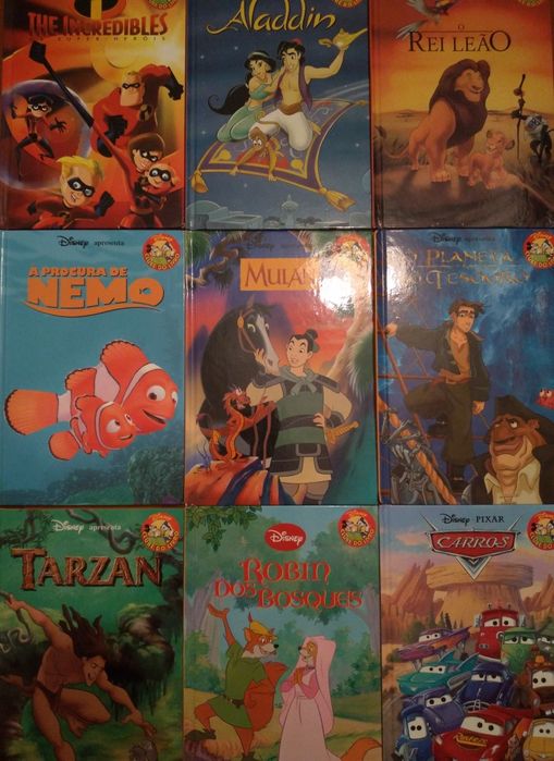 4 livros Disney da coleção "Salvat - Clube do Livro"