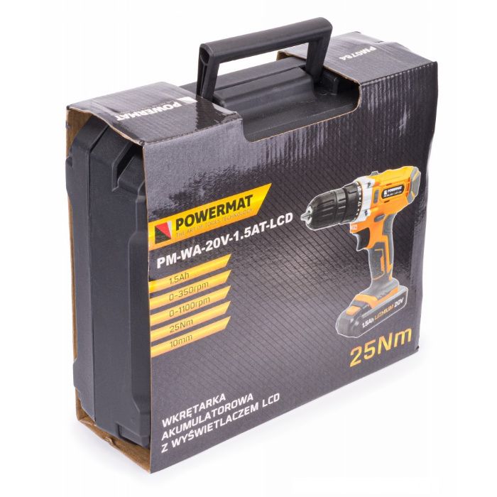 Wkrętarka wiertarka akumulatorowa 20V LCD Sklep FV