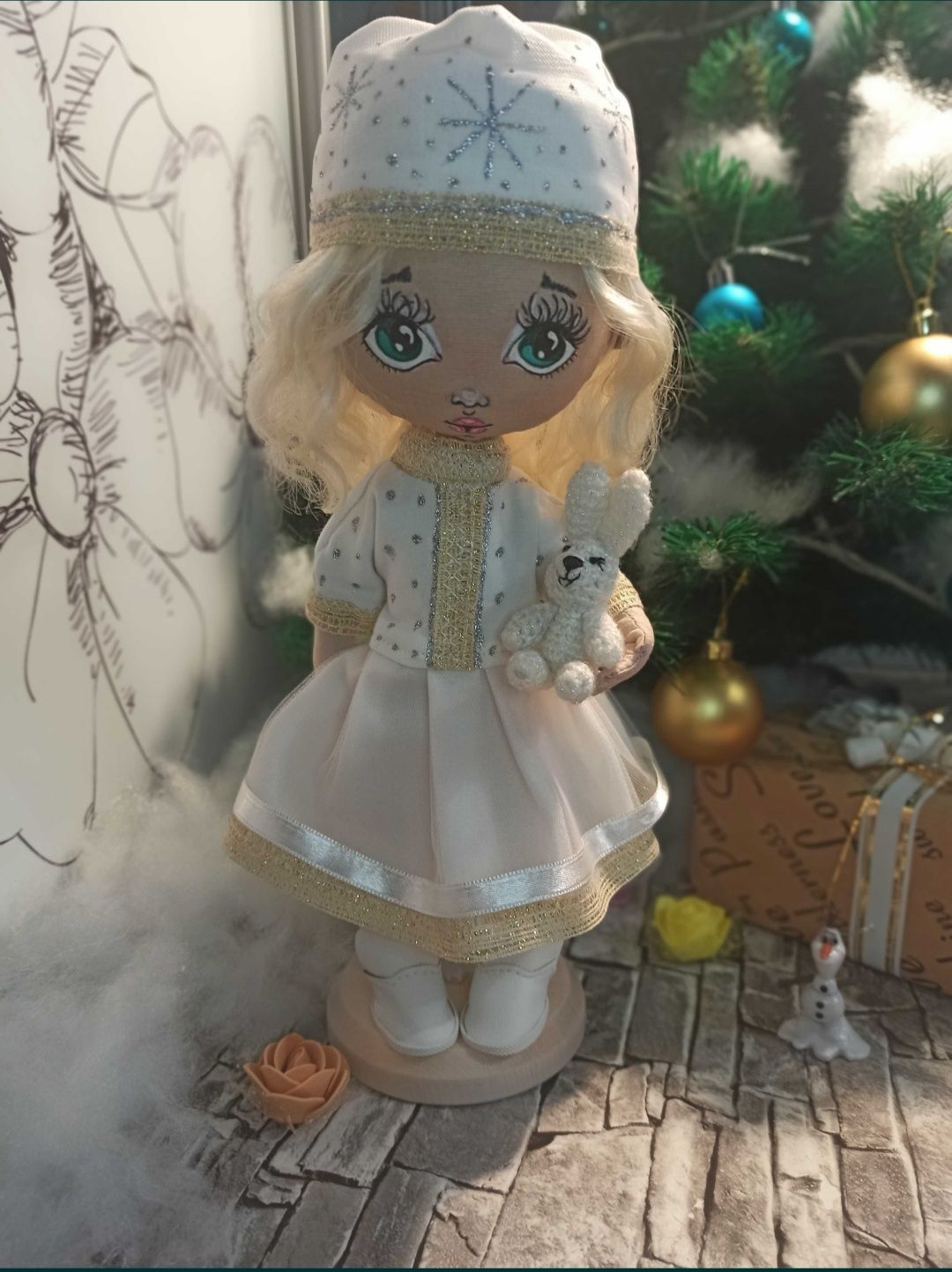 Текстильна лялька по фото у подарунок.