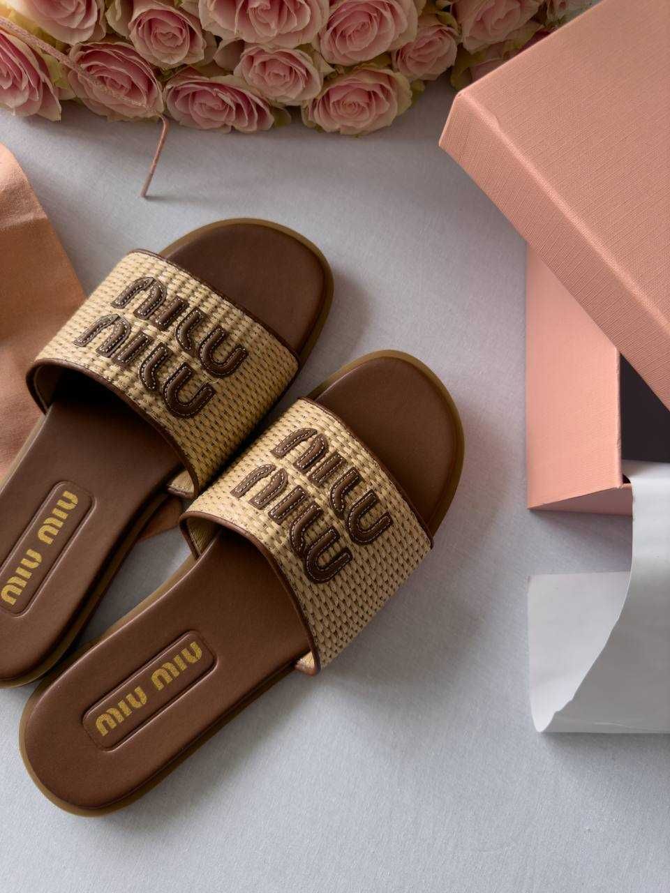 Miu Miu Slippers Brown