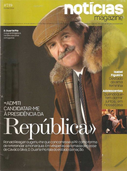 D. Duarte Pio na capa da revista em 2006