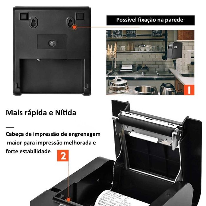 Impressora Térmica POS: USB+Bluetooth, 20-80mm - Xprinter NP-160II