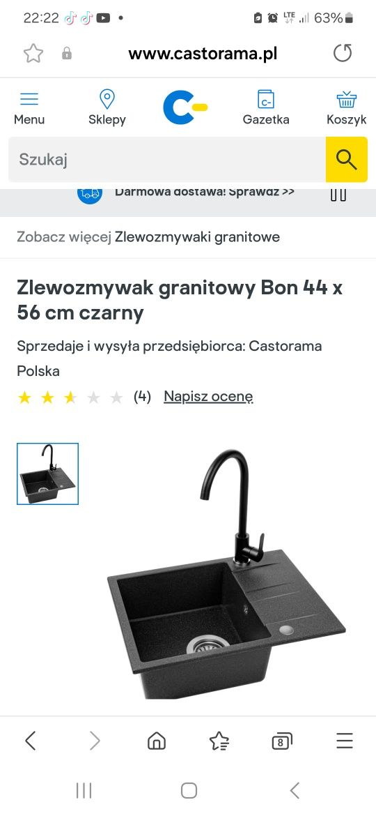 Zlewozmywak granitowy