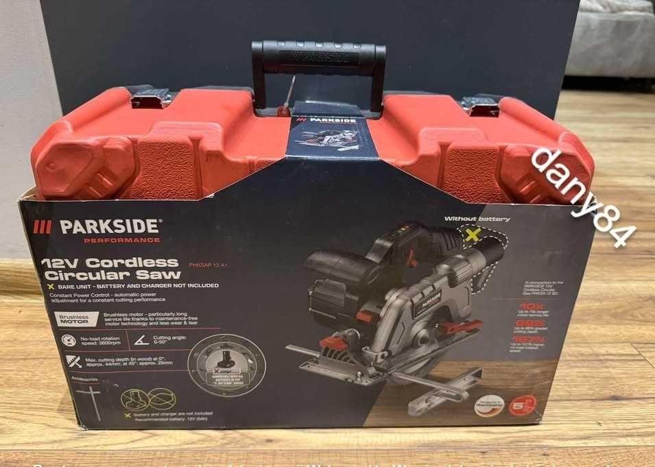 PARKSIDE PERFORMANCE Akumulatorowa piła ręczna tarczowa 12 V - NOWA