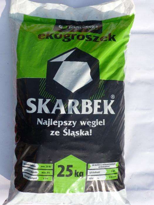 ORYGINALNY Ekogroszek Skarbek Bobrek worki 25kg KURIER GRATIS