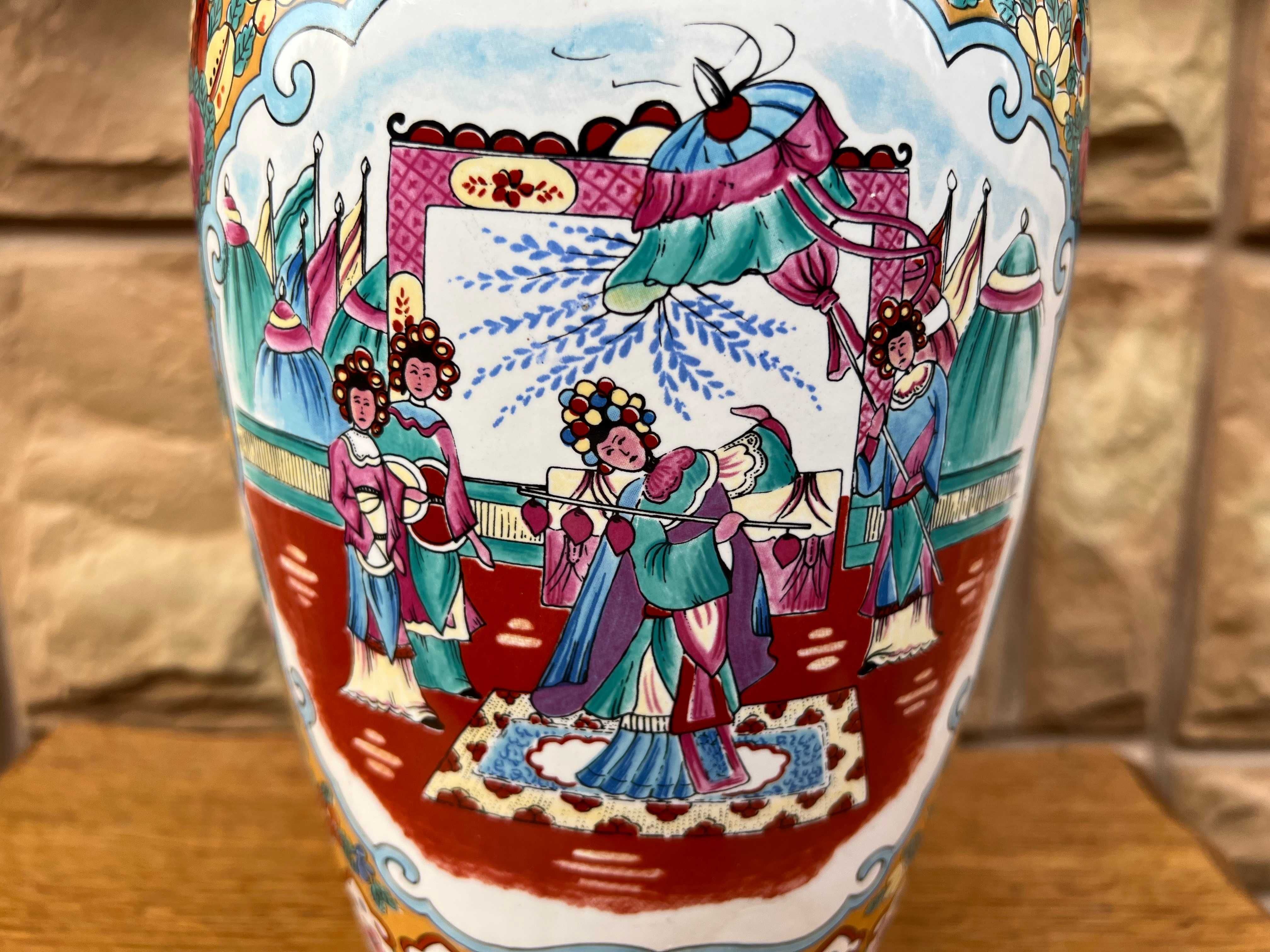 Wazon Na Kwiaty Orientalny Porcelana Chiny B416