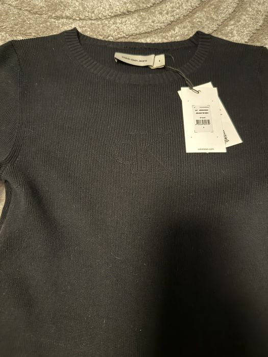 Calvin Klein swetrowa logowana sukienka roz. S