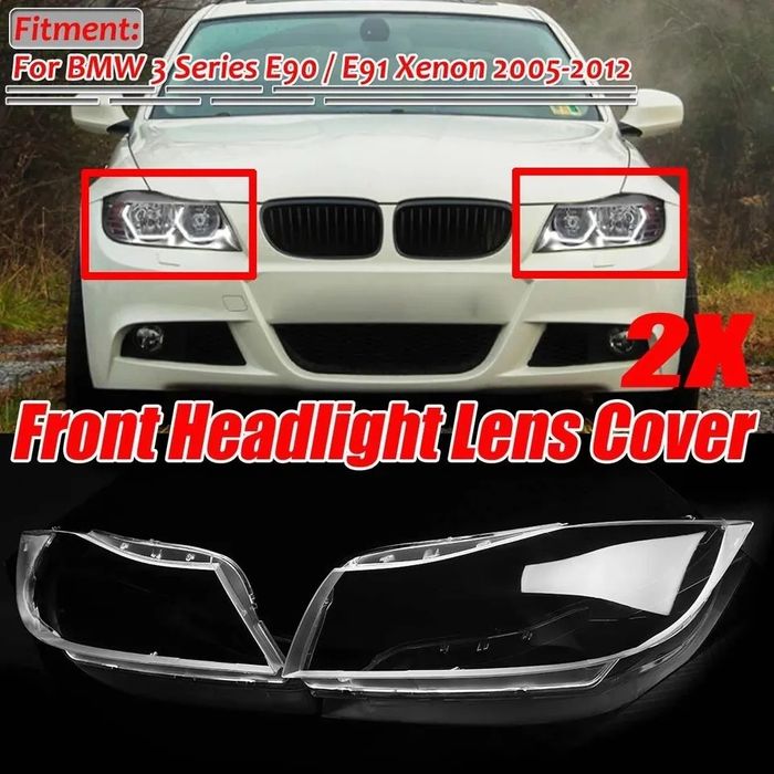 Vidro capa farol ótica bmw serie 3 facelift E90 E91