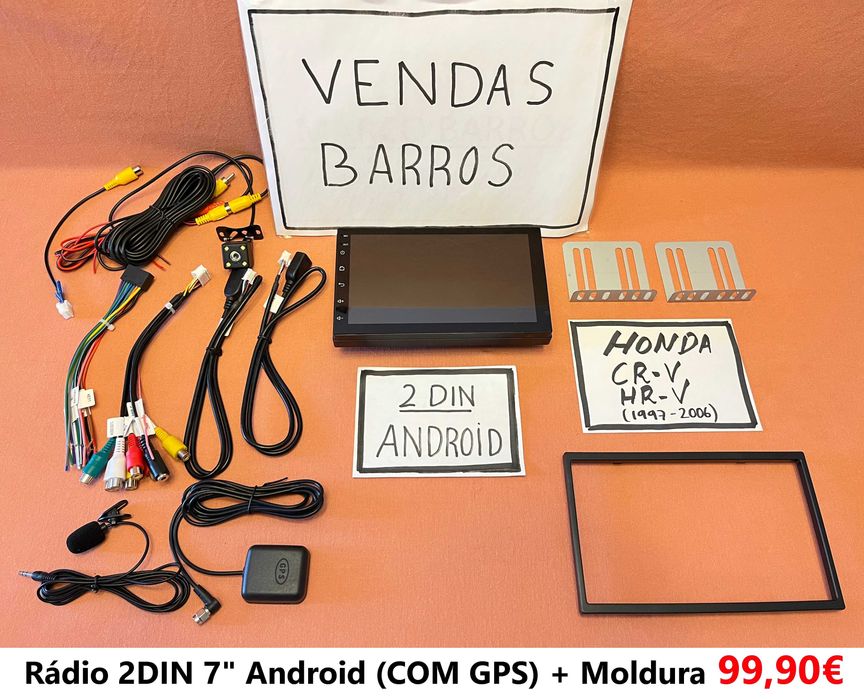 (NOVO) Rádio 2DIN • HONDA • CR-V • HR-V • Android 4+32GB CRV HRV