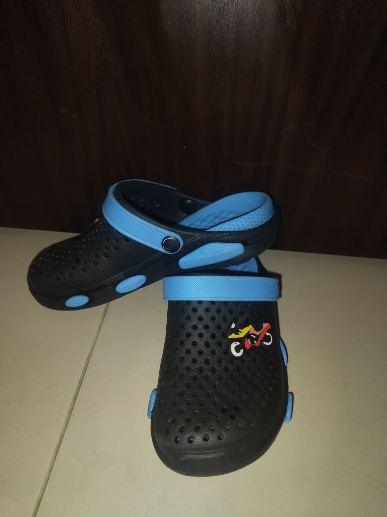 Sobota Klapki jak Crocs chłopięce ogrodowe basenowe Czarne 32  (19,5 )